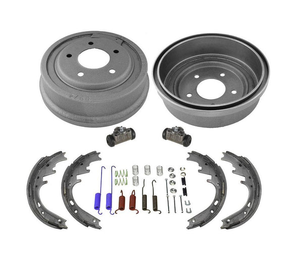 Brake Drums Shoes Wheel Cyl Hardware Kit for Ford E150 1998-1999