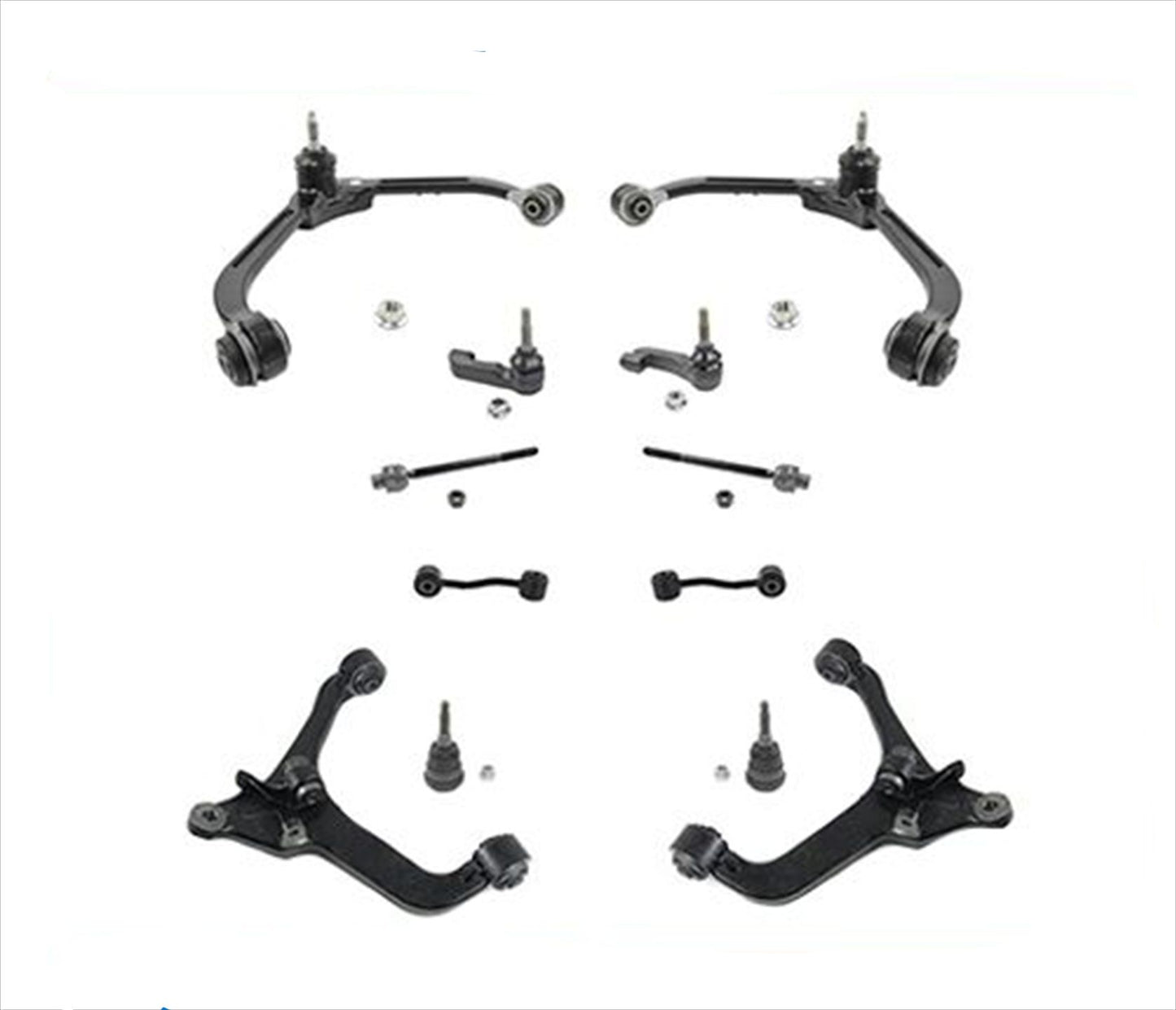 Upper Lower Control Arms Tie Rods Sway Bars for 2002 2003 2004 Jeep Liberty