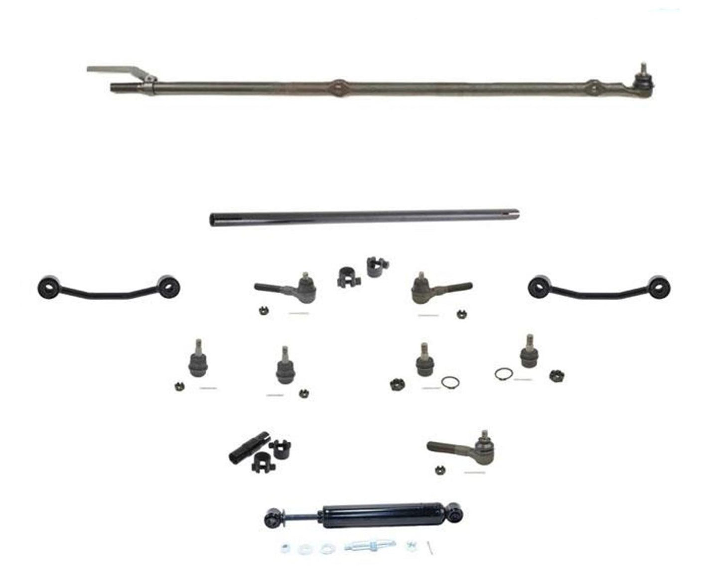Front Drag Link Tie Rods Ball Joints 13 Pcs Kit For Jeep Wrangler 1991-1995