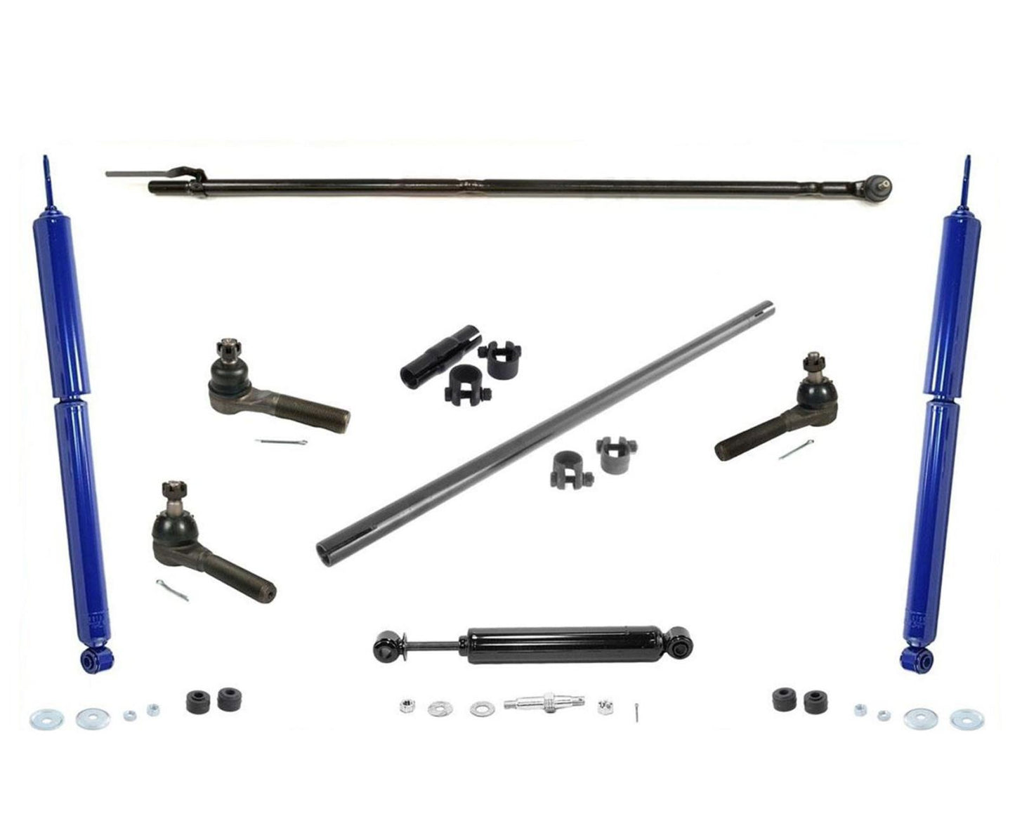 Drag Link Tie Rods Track Bar 10PC Kit for 87-90 Jeep Wrangler