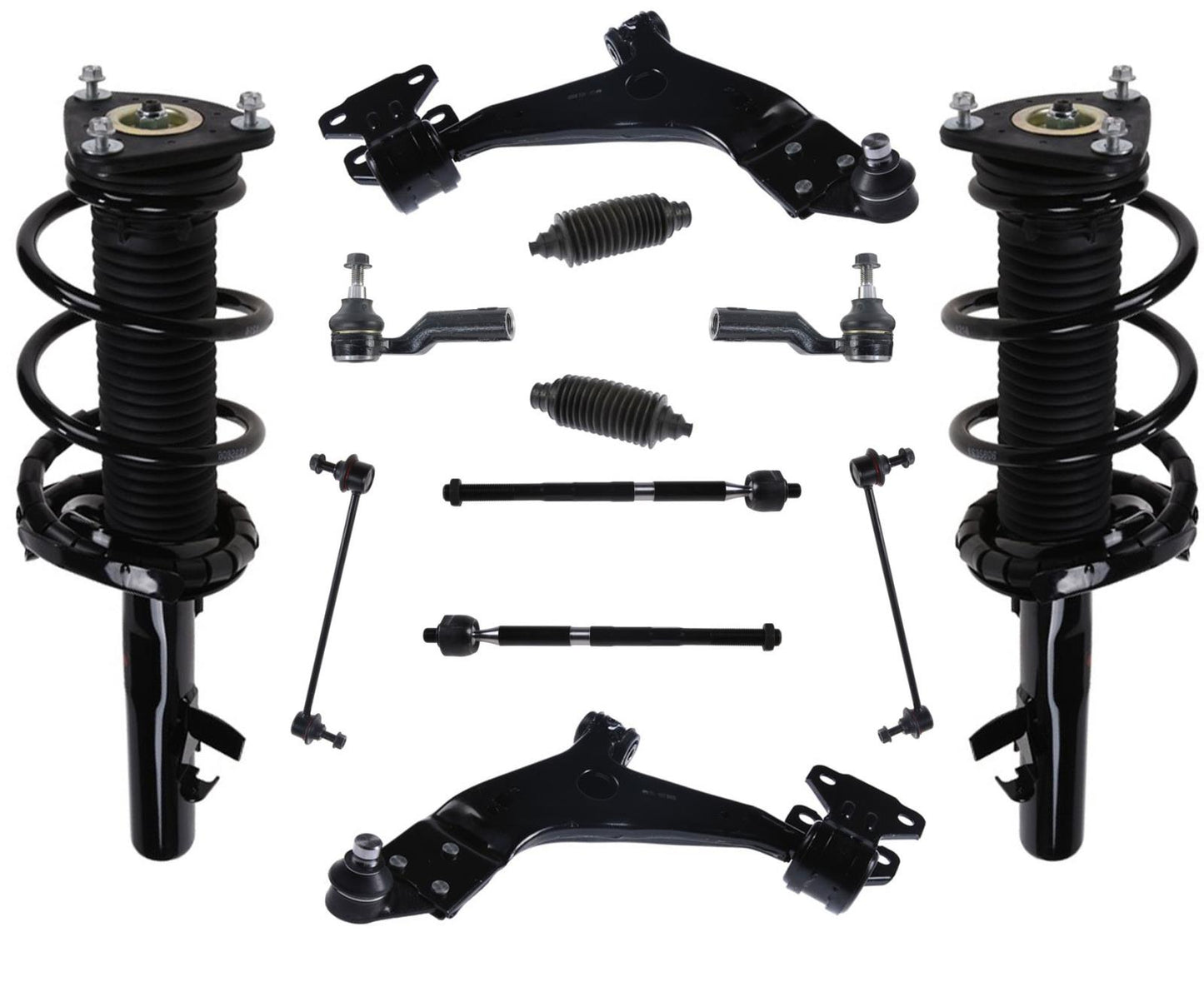 Front Complete Struts Lower Control Arms Tie Rods Links Fits 13-2019 Ford Escape