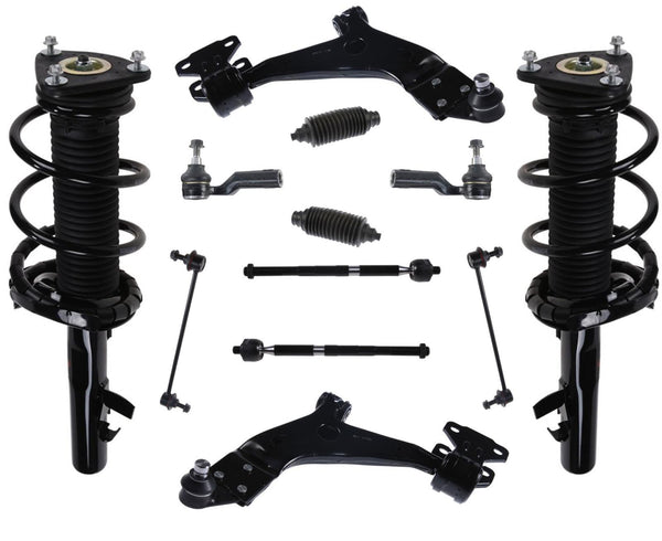 Complete Struts Lower Control Arms Tie Rods Links for 13-2019 Ford Escape Turbo