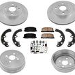 Disc Rotors Pads Drums Rear Brake Shoes Springs for GEO Prizm 89-92 7pc Kit