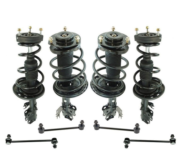 Front & Rear Coil Spring Struts Sway Bar Links for Toyota Camry XLE 8pc 12-17