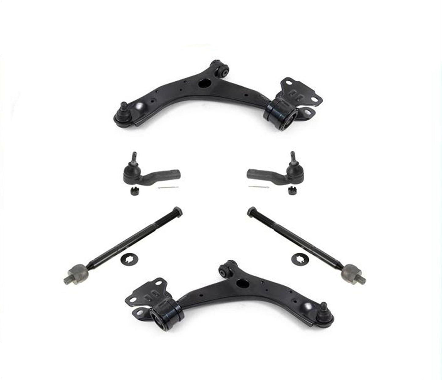 Front Left Right Lower Control Arms Tie Rods for 2010 2011 2012 2013 Mazda 3