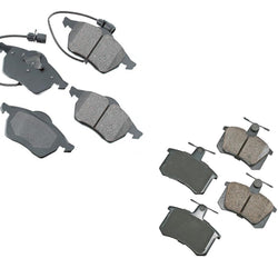 Fits 1996-1997 Audi A4 Front & Rear Brake Pads With Front Sensors