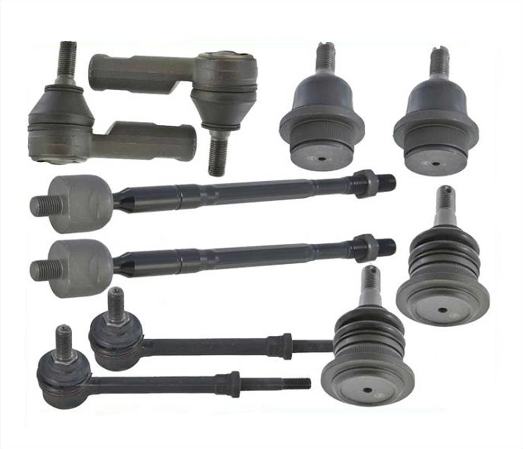 10 PC Chassis Kit w/ Tie Rods Ball Joints Sway Bar Links 05-14 Toyota Tacoma 2WD