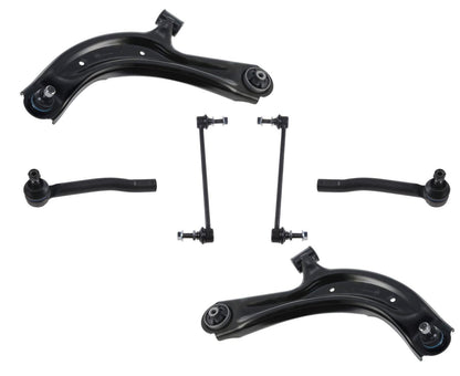 Front Lower Control Arms Outer Tie Rods and Links For Nissan Sentra 2013-2019