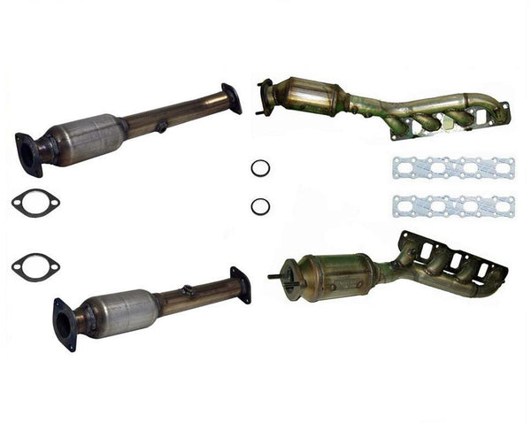 (4) Manifold Catalytic Converter Front & Rear for Nissan Titan 5.6L 2004-2014