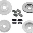 Fits 2004-2007 Toyota Highlander Front & Rear Brake Rotor & Ceramic Brake Pads