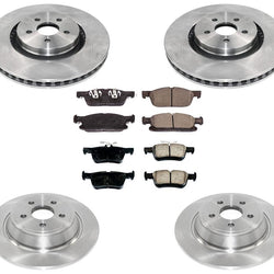 Rotors Brake Pads For Ford Edge 15-18 All Wheel Drive With Larger 345MM Rotors