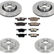 Rotors Brake Pads For Ford Edge 15-20 All Wheel Drive With Larger 345MM Rotors