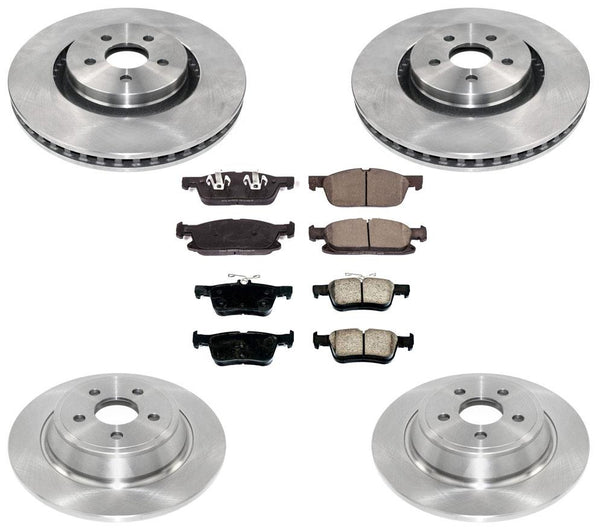 Rotors Brake Pads For Ford Edge 15-20 All Wheel Drive With Larger 345MM Rotors