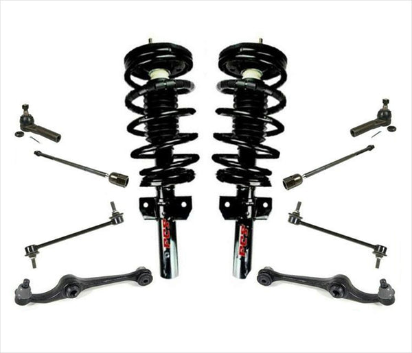 Se adapta a Ford Windstar 1995-98, puntales de resorte, brazo de control, rótulas, enlaces de varillas de amarre