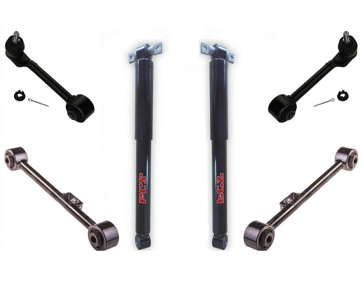 Rear Upper & Lower Forward Control Arms & Shocks For 05-10 Honda Odyssey