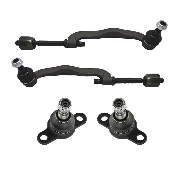 Varillas de amarre interiores y exteriores delanteras + rótulas para Volkswagen Eurovan 2006-2009 4 piezas