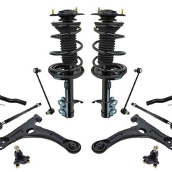 12PC Kit Spring Struts Control Arms Ball Joints Tie Rods for Toyota Prius 01-03