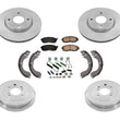 Front Brake Rotors Rear Drums Shoes Spring Kit For Nissan Sentra 2007-2012 2.0L