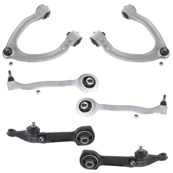 6 Control Arms Front Upp Lower Rear Wheel Drive for Mercedes-Benz 00-05 S500 6pc