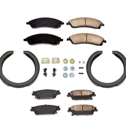 100% New Front Rear Brake Pads Brake Shoes Springs Kit for Cadillac SRX 04-09