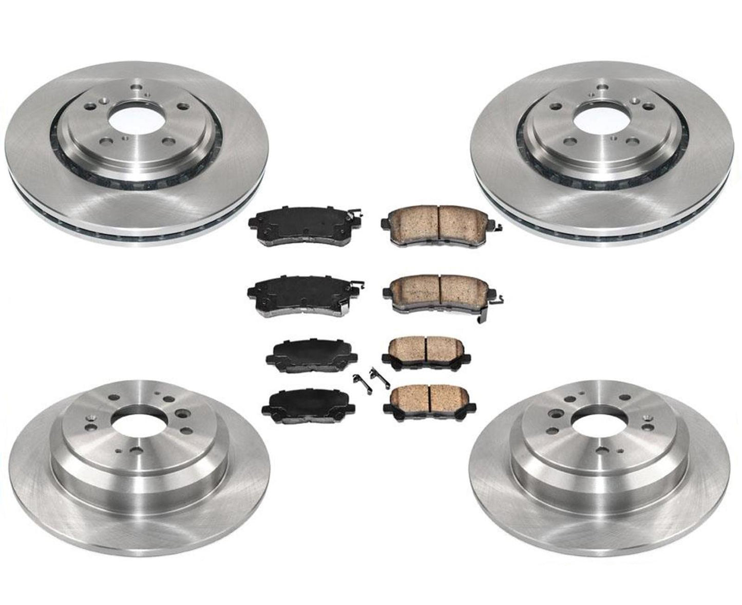 Front & Rear Brake Rotors Ceramic Brake Pads For Honda Odyssey 2015 2016 2017