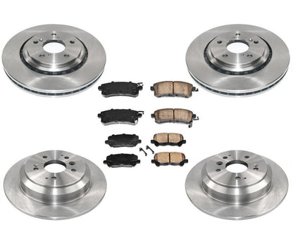 Front & Rear Brake Rotors Ceramic Brake Pads For Honda Odyssey 2015 2016 2017