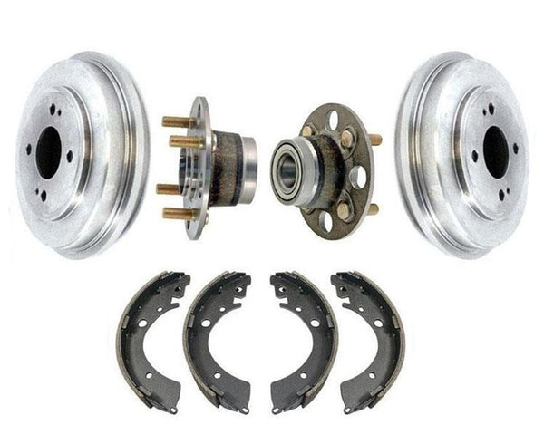 Rear Drums Brake Shoes & Hub Bearings Assemblies for Honda Civic 1.7L 01-05