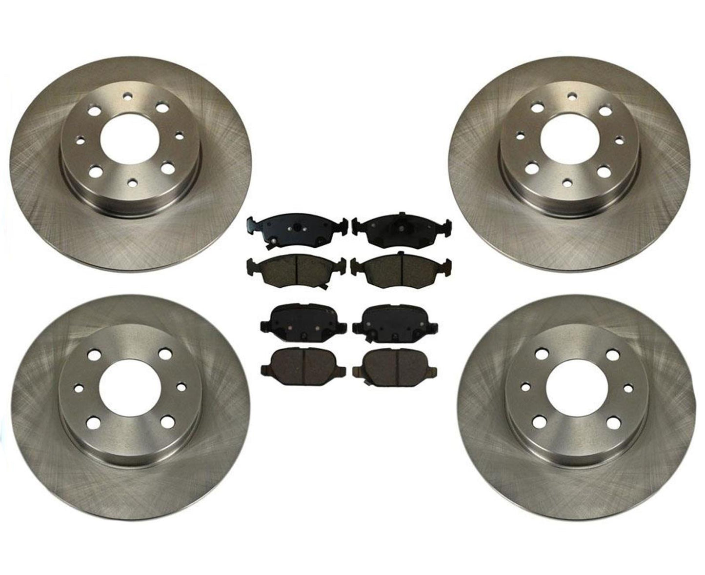 Front and Rear Brake Rotors & Brake Pads For 2012-2017 Fiat 500 NON TURBO