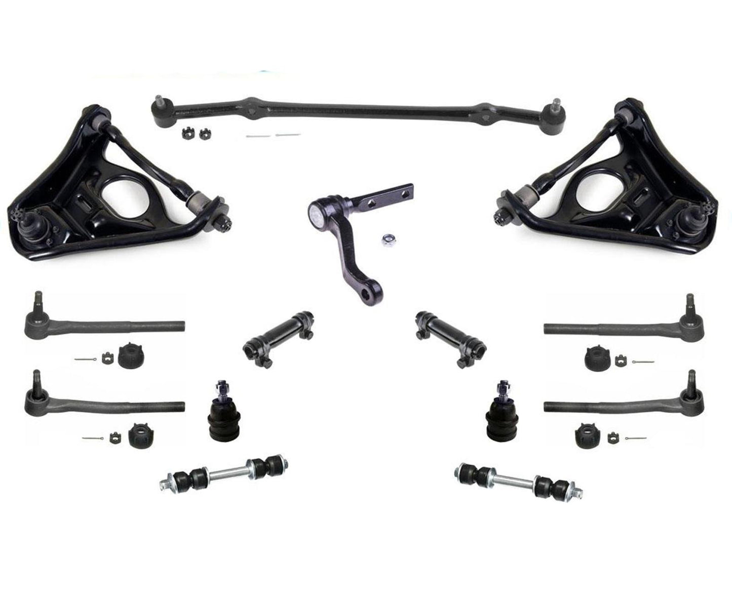 78-96 Impala 14Pc Tie Rod Rods Center Link Idler Arm Upp Control Arms Ball J