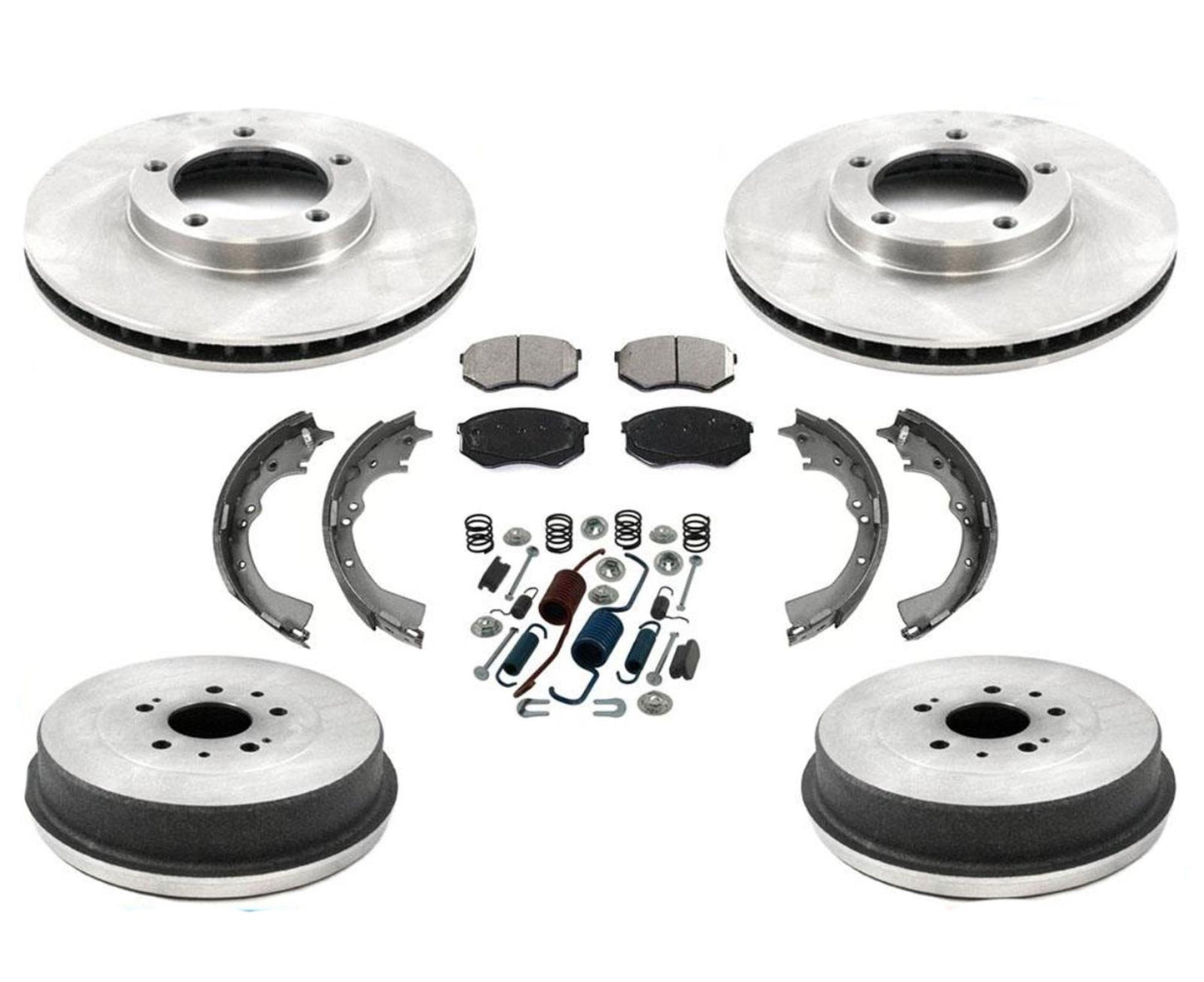 Almohadillas de rotores delanteros, zapatos de tambores para Toyota Tacoma, tracción trasera, 5 pernos, 95-04