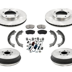 Almohadillas de rotores delanteros, zapatos de tambores para Toyota Tacoma, tracción trasera, 5 pernos, 95-04