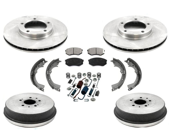 Almohadillas de rotores delanteros, zapatos de tambores para Toyota Tacoma, tracción trasera, 5 pernos, 95-04