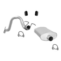 Silenciador medio y tubo de escape con abrazaderas para Jeep Wrangler 2.5L 1987-1990