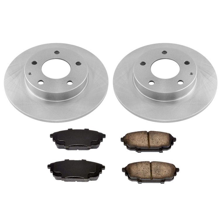 Rotores de frenos traseros con pastillas cerámicas para Mazda Protege 01-03 y Protege 5 02-03