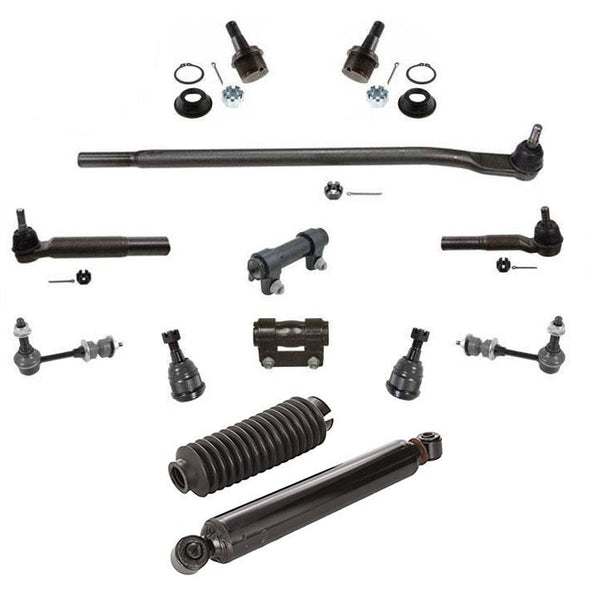4 Wheel Drive Drag Links Tie Rods Ball Joints 12Pc Kit for Dodge Ram 2500 08-10