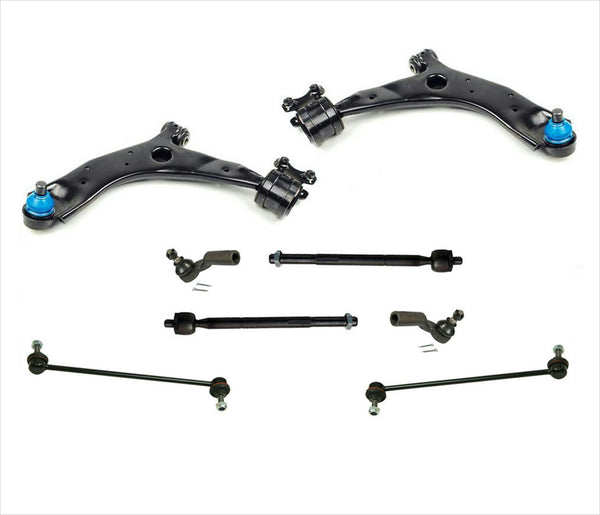 Para 07-09 Mazda 3 Mazdaspeed Turbo brazo de control rótula buje varillas de amarre 8 piezas