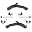 Front Lower Control Arms Sway Bar Links and Tie Rods for Hyundai Accent 00-2005