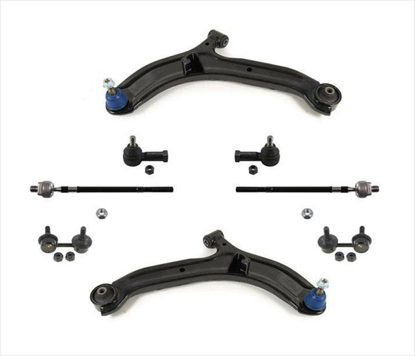 Front Lower Control Arms Sway Bar Links and Tie Rods for Hyundai Accent 00-2005