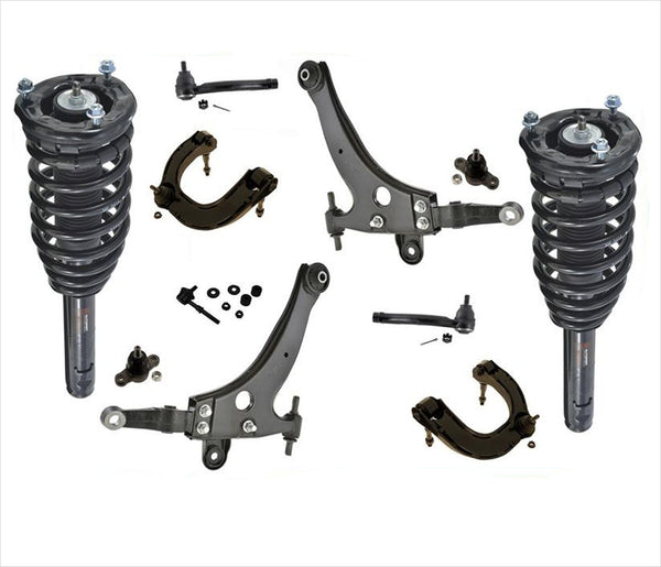 Fits 02-05 Sonata Coil Spring Struts Lower Control Arm Ball Joint Tie Rods 12Pc