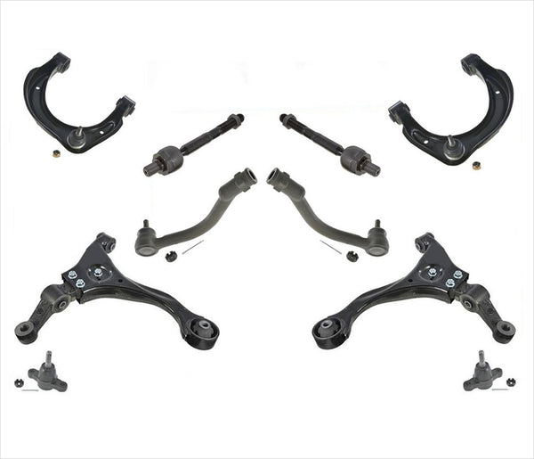 10 Pcs Chassis Kit Upper & Lower Control Arm With Ball Joints For 06-08 Sonata