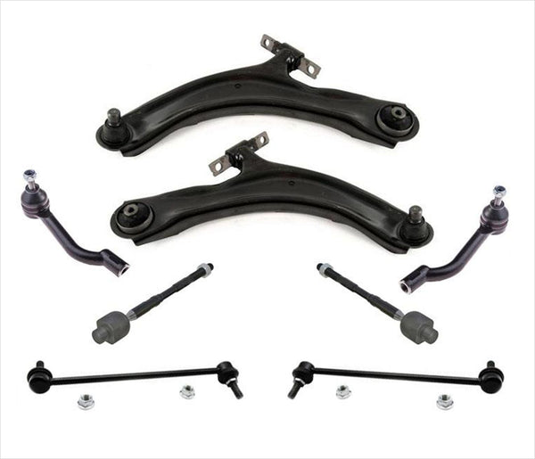 Front Lower Control Arms Sway Bar Links Tie Rods for Nissan Rogue 2008 2012 2013