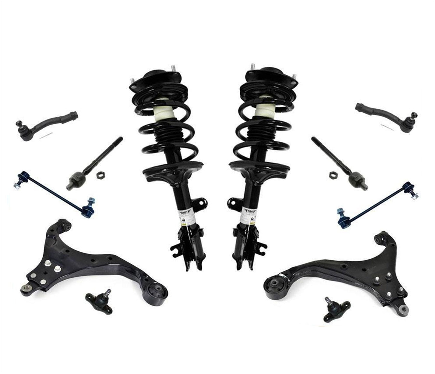 Barras de acoplamiento y enlaces de brazos de control de puntales delanteros completos para Hyundai Tucson 2005-2009