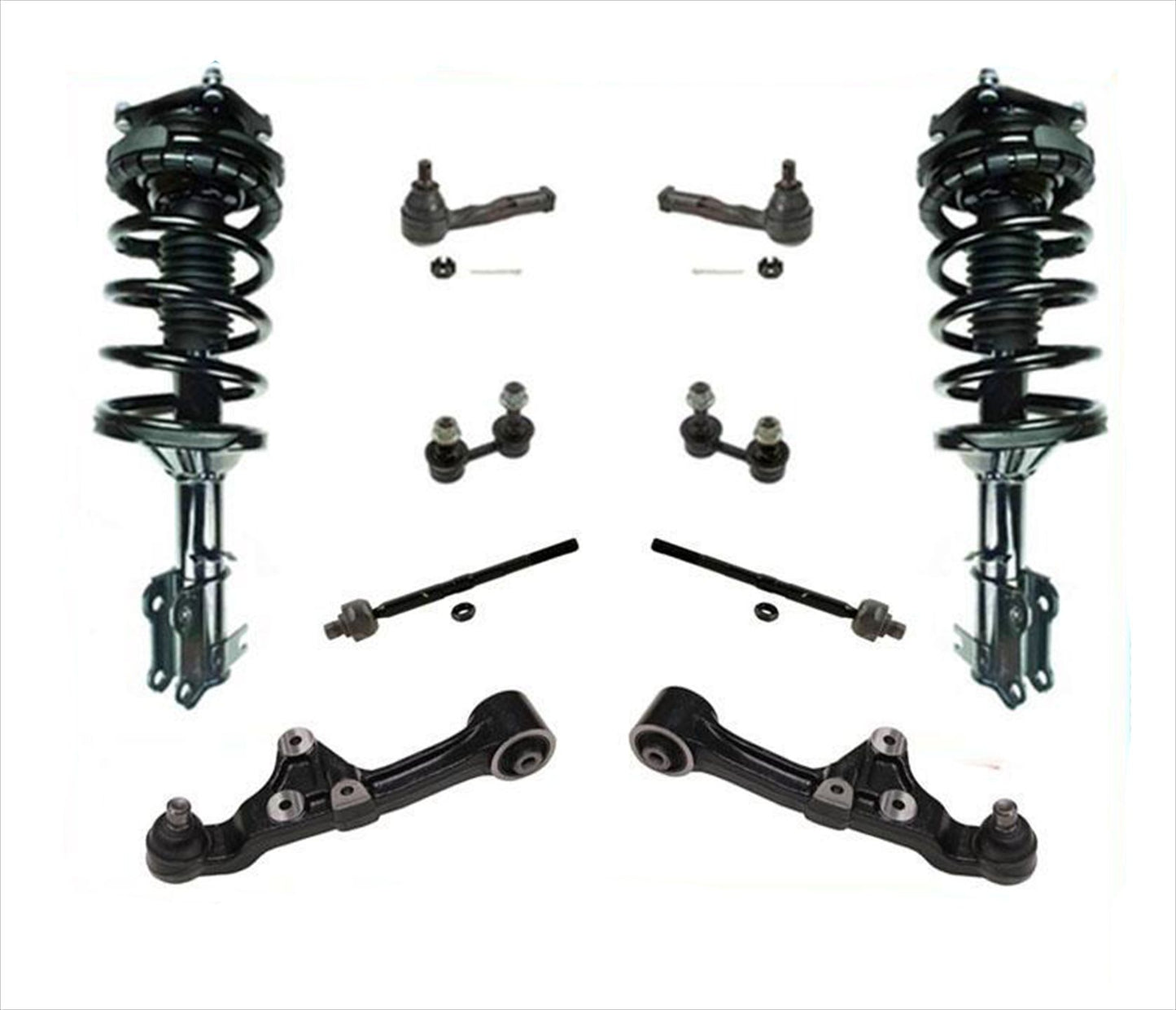 Front Spring Struts with Lower Control Arms + Chassis Kit for 02-05 Kia Sedona