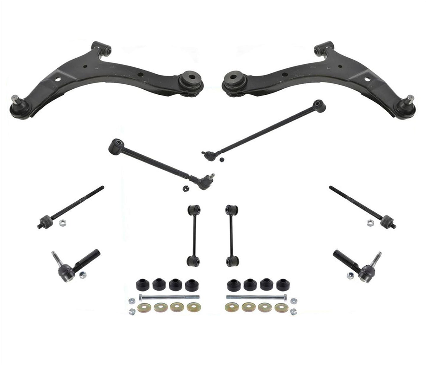 Front & Rear Arms Inner Outer Tie Rods Sway Bar Links Kit for 01-10 PT Cruiser