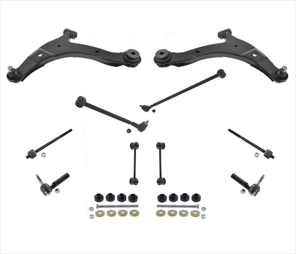 Front & Rear Arms Inner Outer Tie Rods Sway Bar Links Kit for 01-10 PT Cruiser