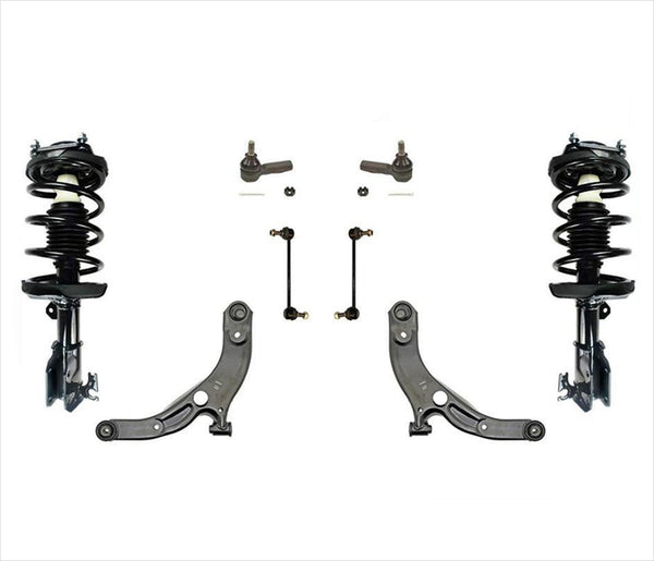 For 99-00 Protege Suspension Control Arm & Ball Joints Spring Struts 8Pc Kit