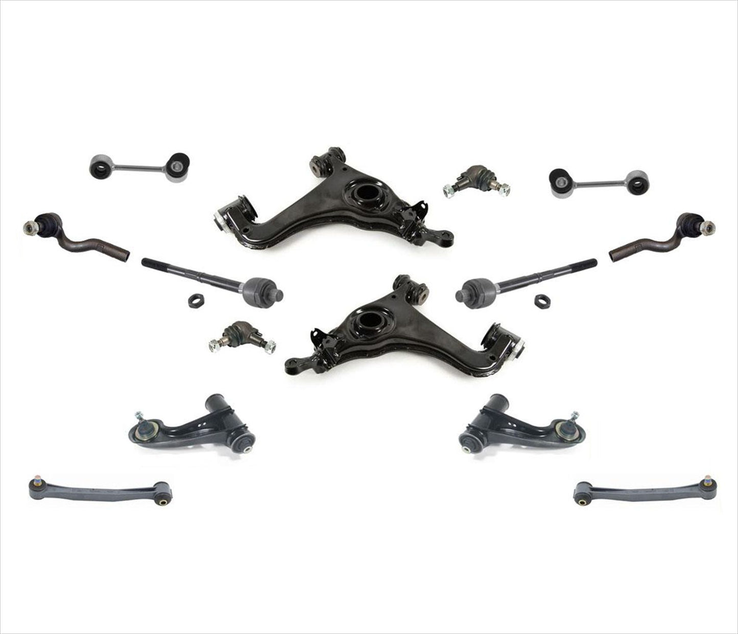 Brazos de control + kit de chasis 14 piezas para Mercedes E320 E430 RWD 96-02 SOLAMENTE