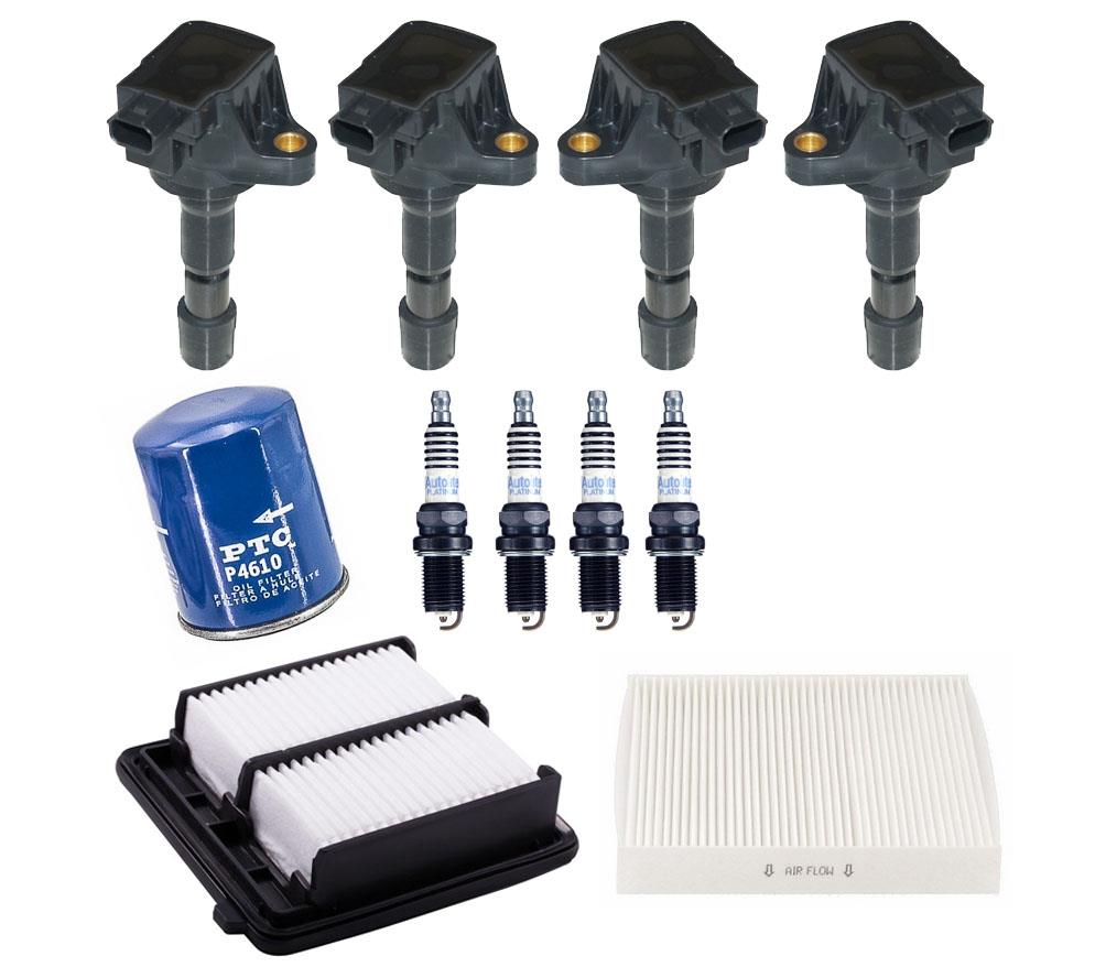 Bobinas de encendido Bujías de platino y 3 filtros para Honda CR-Z 1.5L 2011-2016