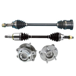 Front CV Drive Axles with Hub & Bearing Assemblies for 09-13 Infiniti FX50 4x4