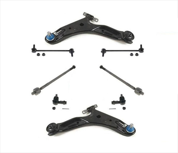 Front Lower Control Arms Sway Bar Links and Tie Rods for Hyundai Santa Fe 01-06